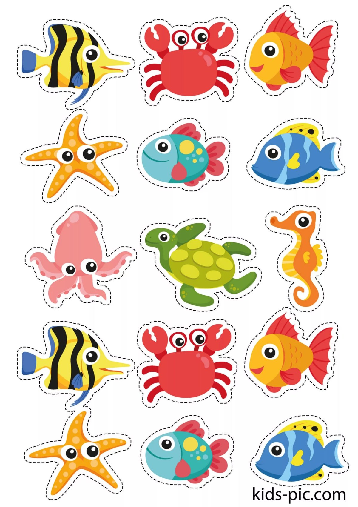 Карточки рыбы для детей