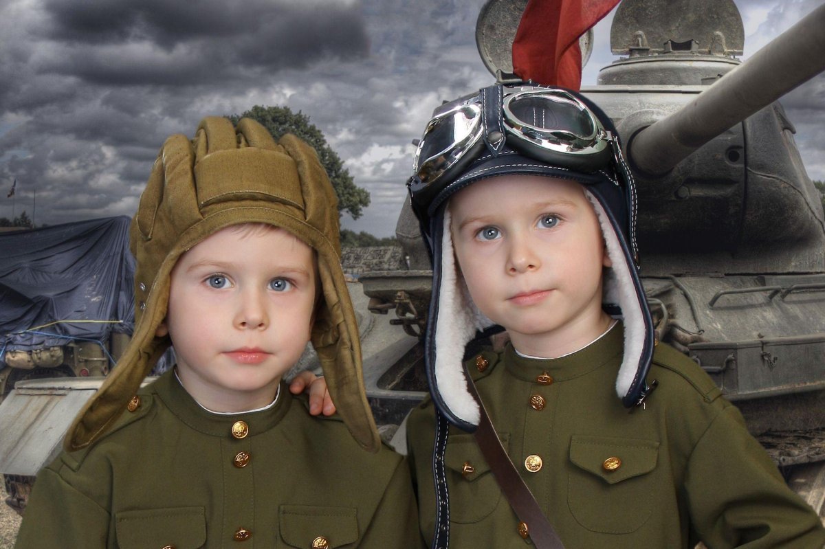 Русские солдаты на параде