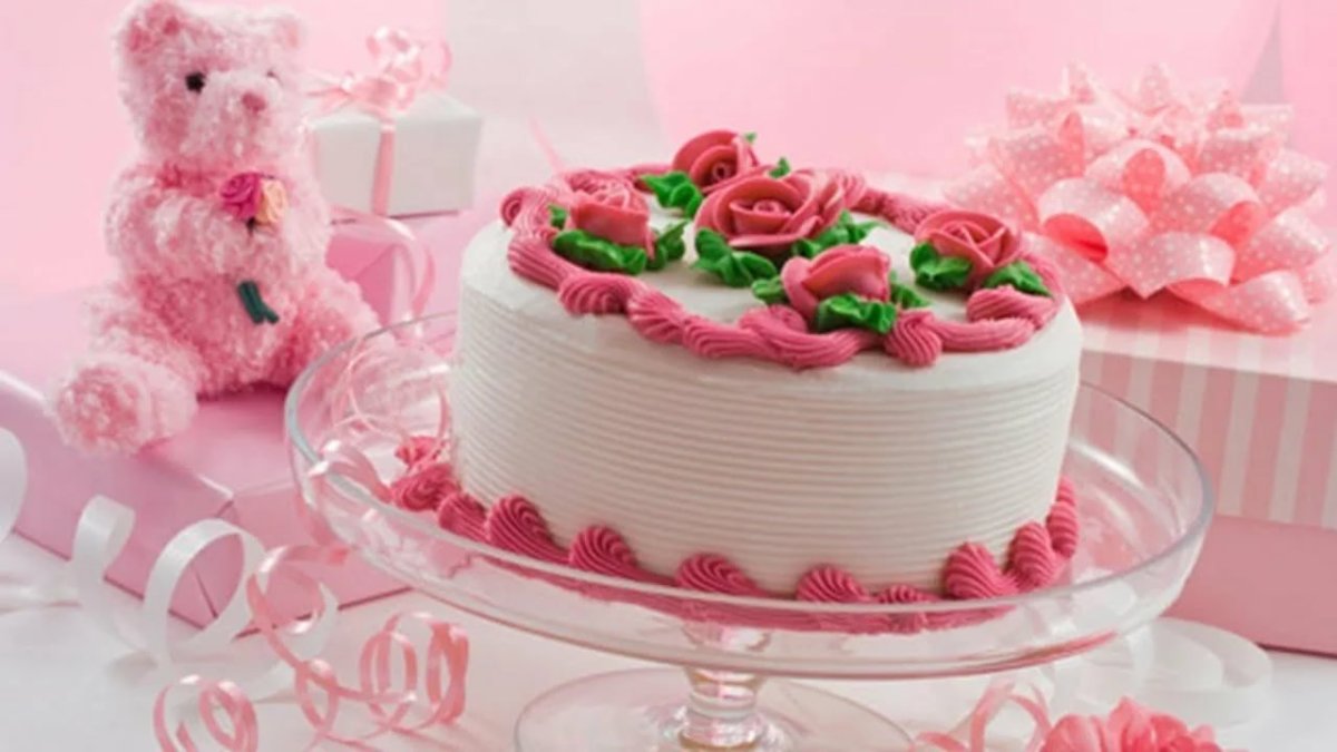 Открытки с днём рождения с тортом