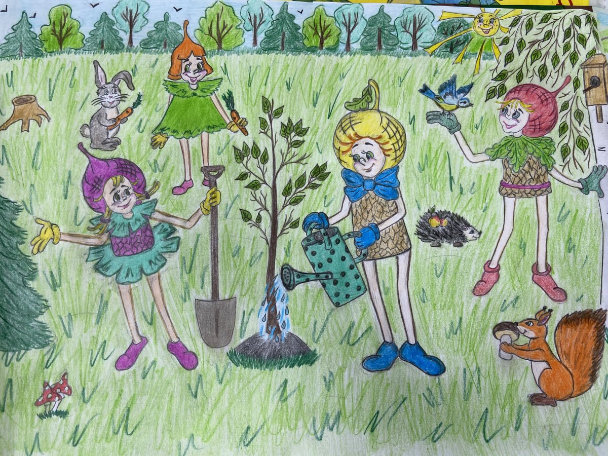 Эколята защитники природы рисунки в школу 2 класс