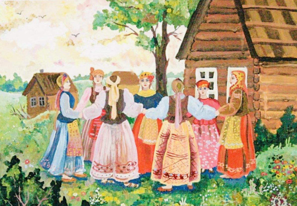 Хоровод раскраска