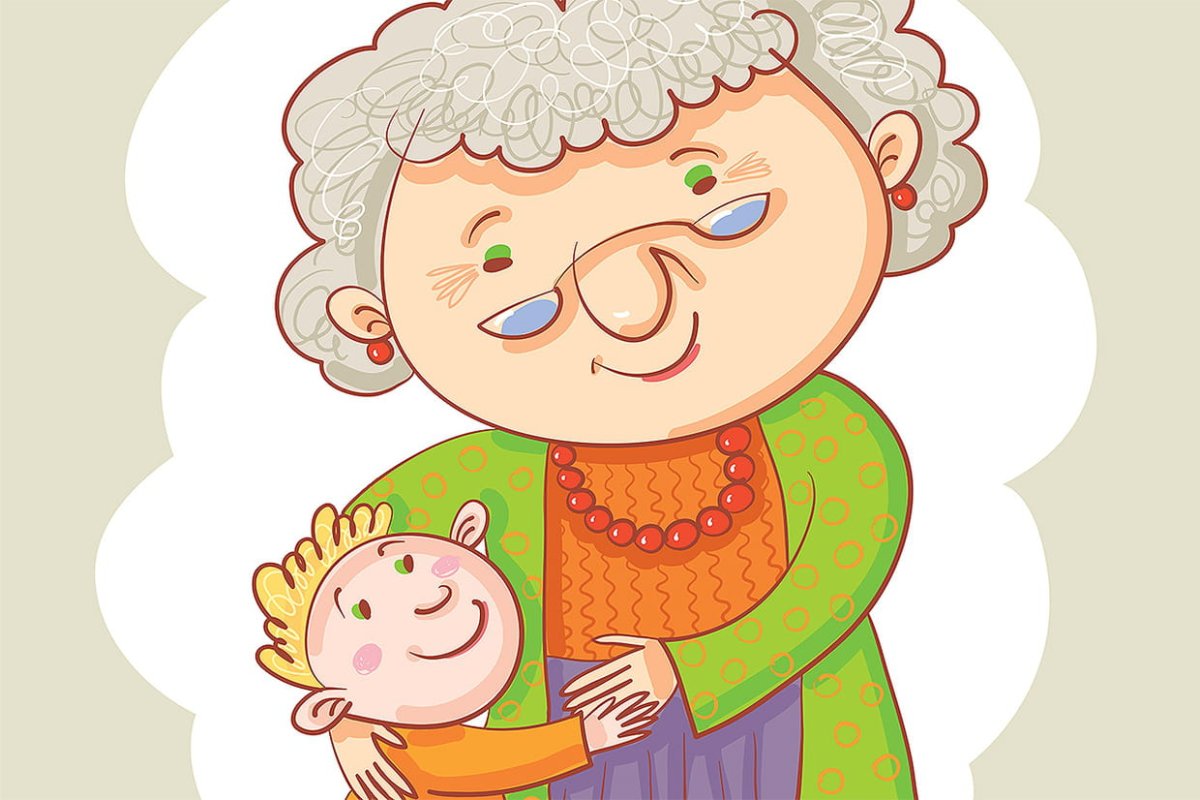 Бабушка ругает внучку иллюстрация