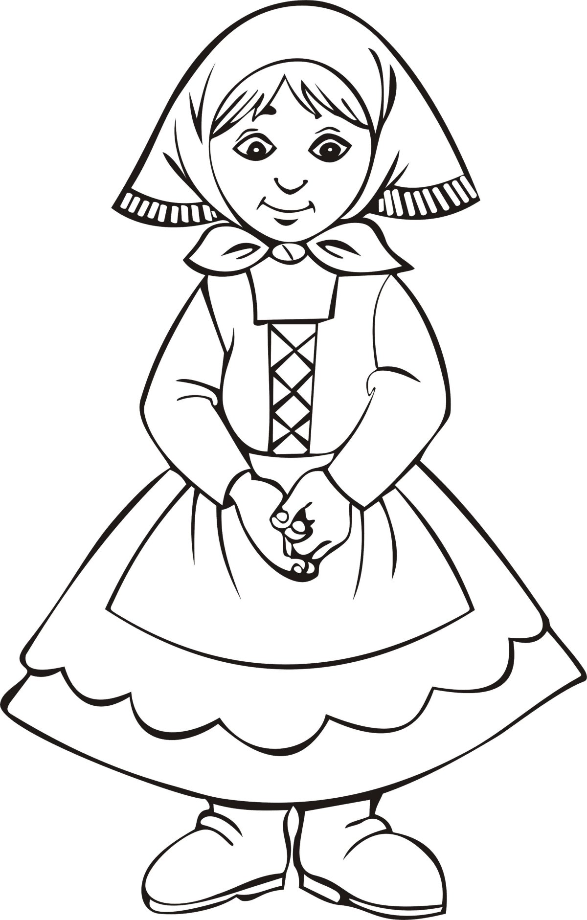 Внучка раскраска для детей