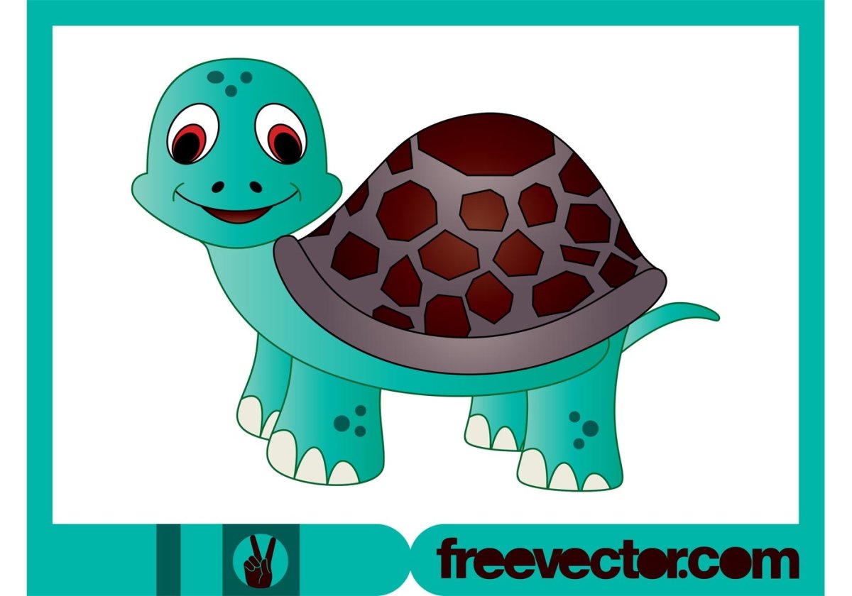 Мультяшная черепашка прикольная
