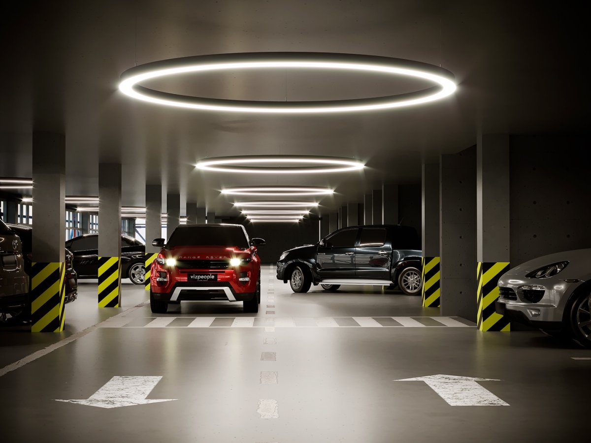 Освещение подземной парковки