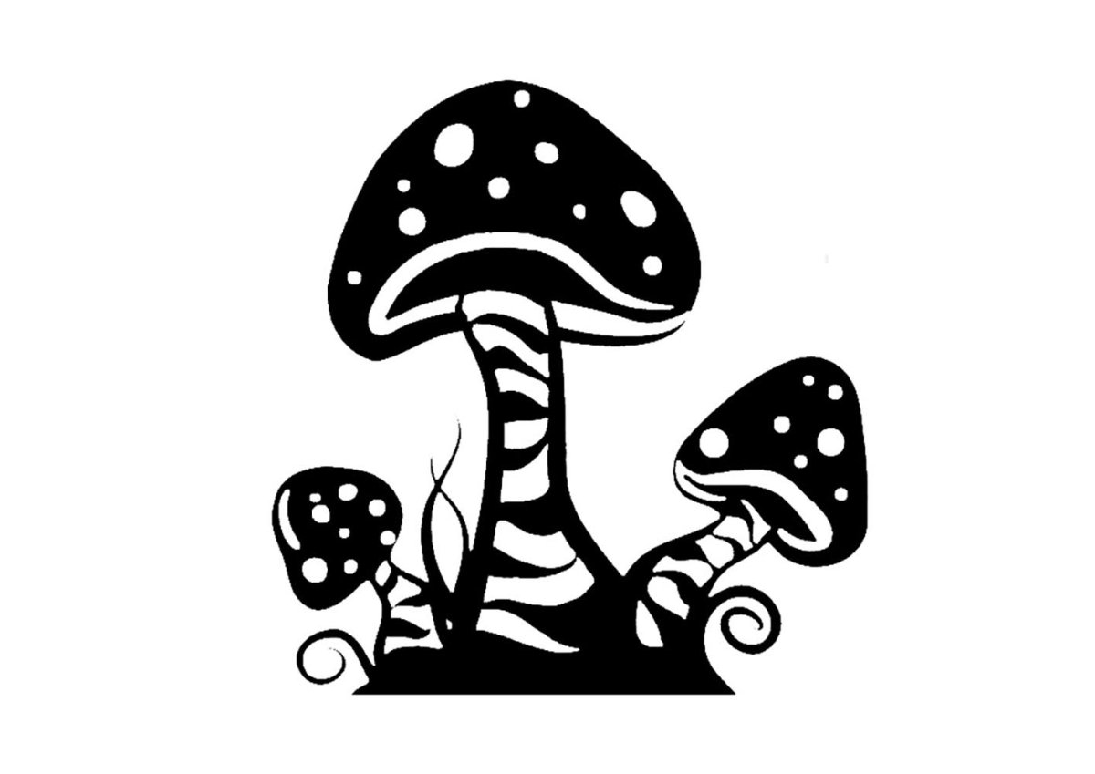 Гриб силуэт