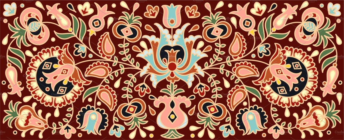 Татарский национальный орнамент вектор