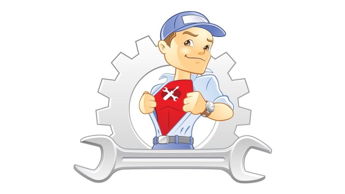 Токарь на белом фоне