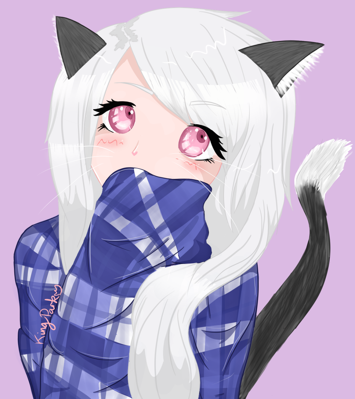 Кошка человек арт