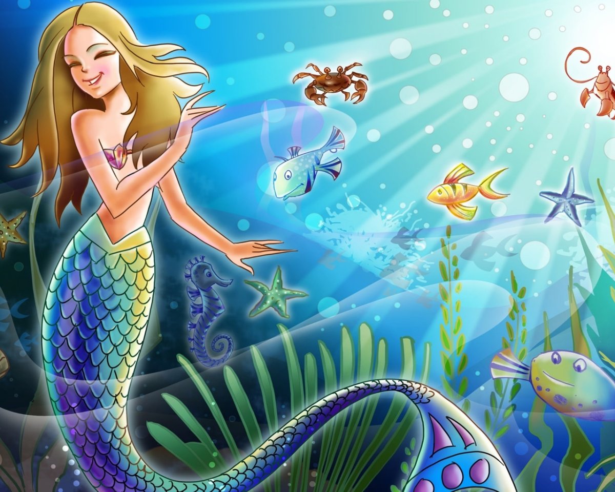Изображение русалки для детей