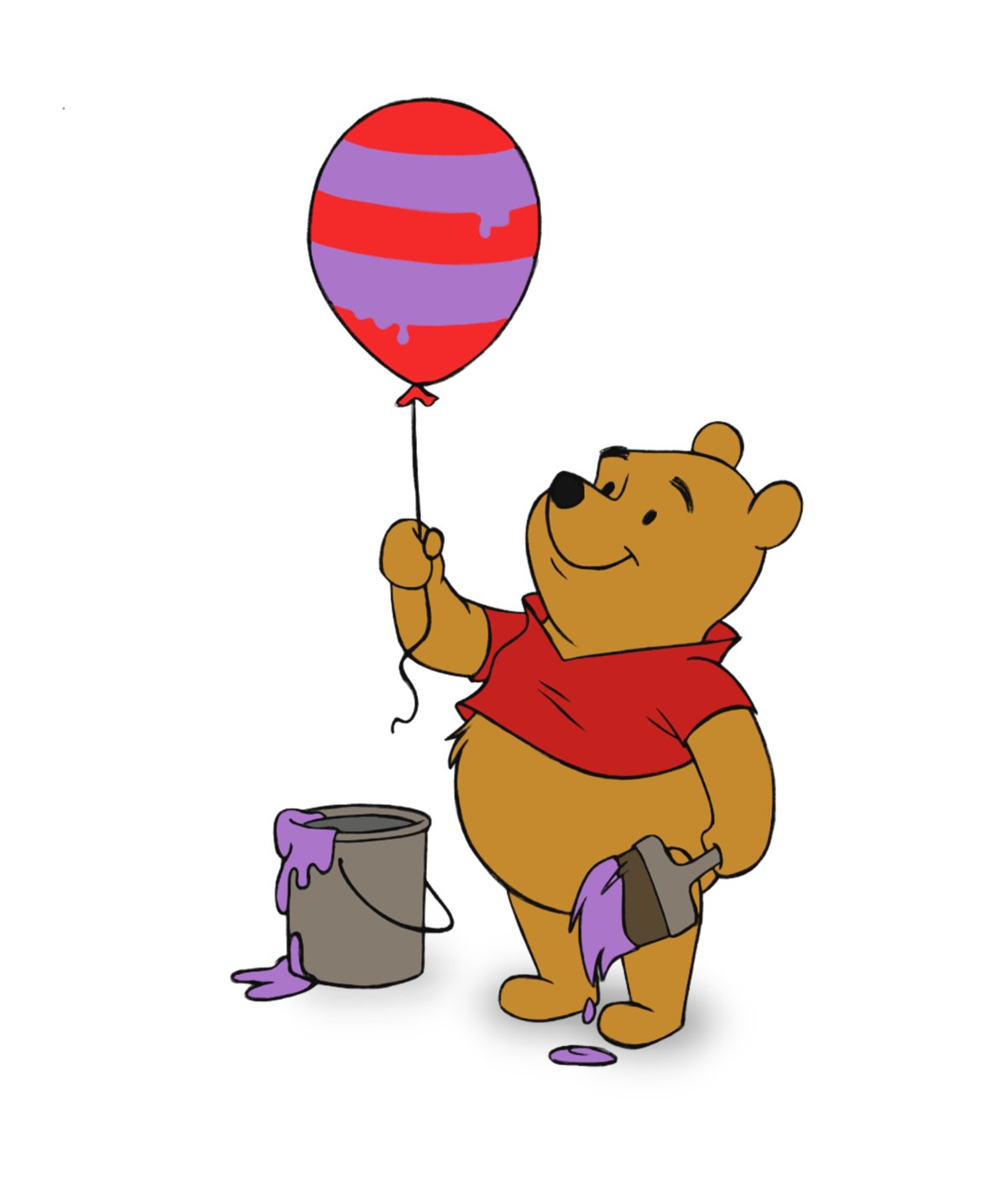 Диснеевский Винни пух с шариками