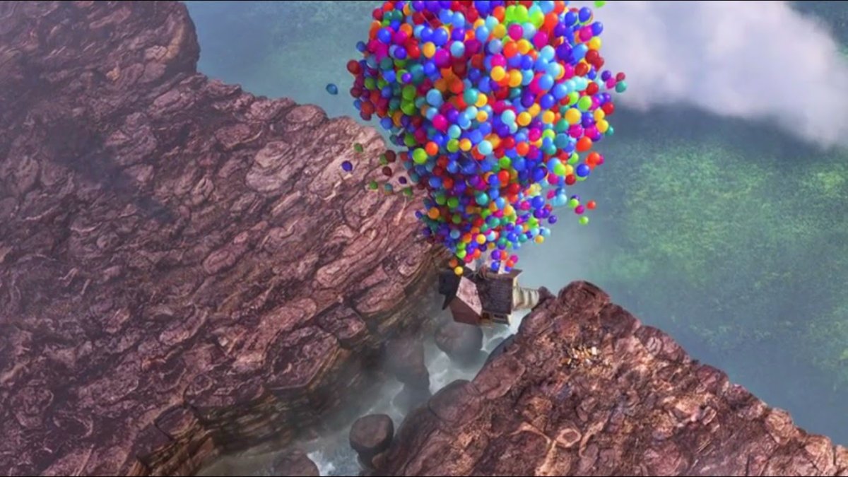 Скалы из мультика вверх