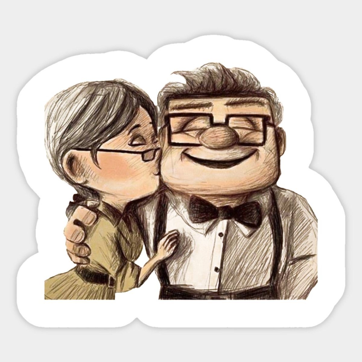 Вверх Карл Фредриксен и Элли на торт