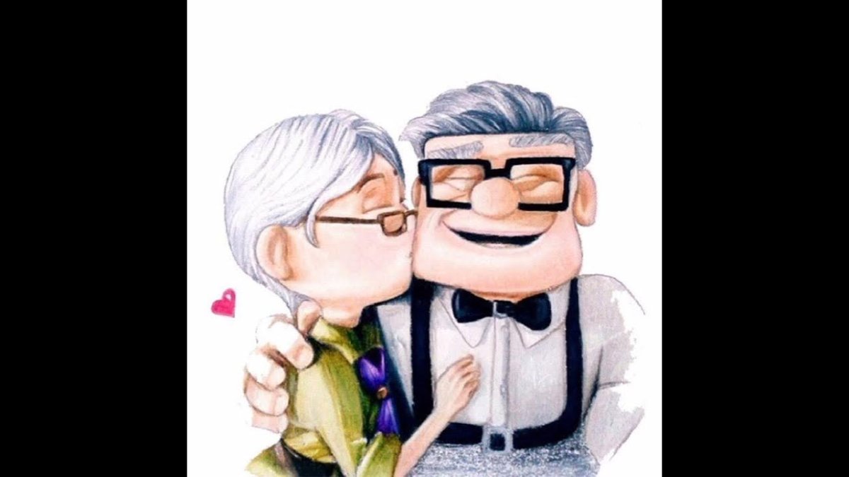 Вверх Карл Фредриксен и Элли на торт