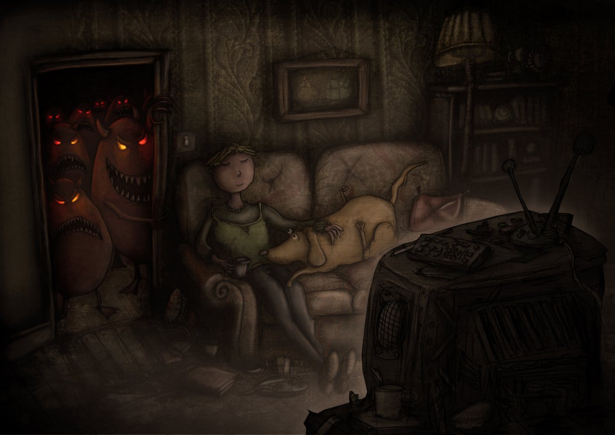 Ужасный ночной гость Мем