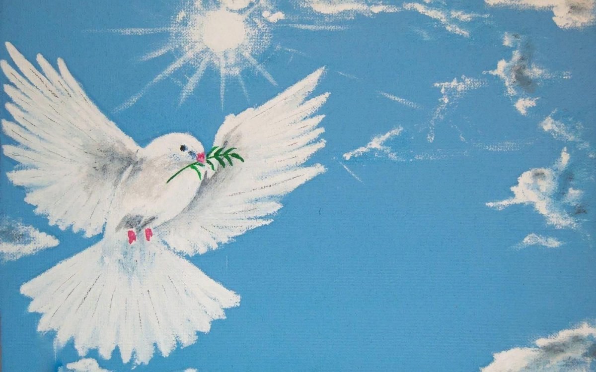 Рисунок под мирным небом