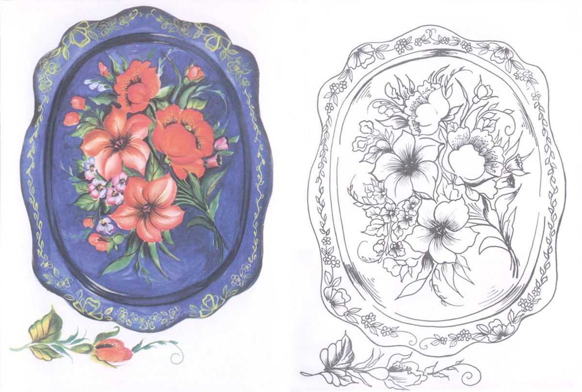 Городец роспиьс раскраска