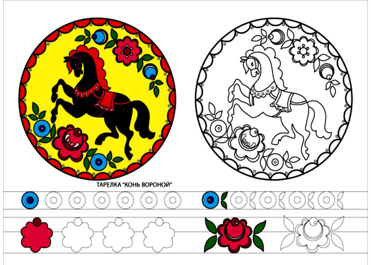 Хохломская роспись элементы узора