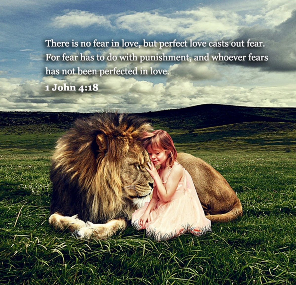 Девушка обнимает Льва