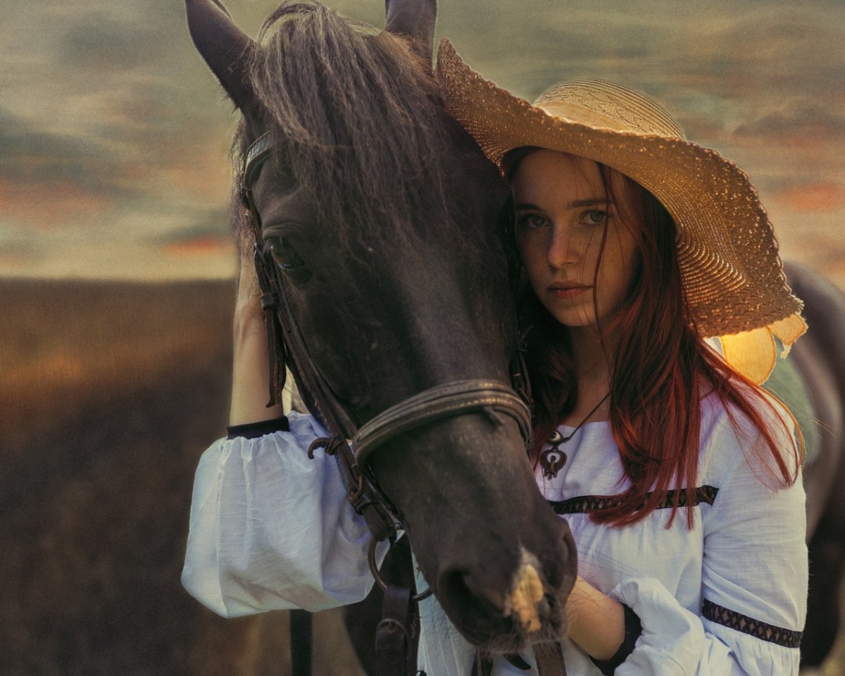 Две девушки на лошадях