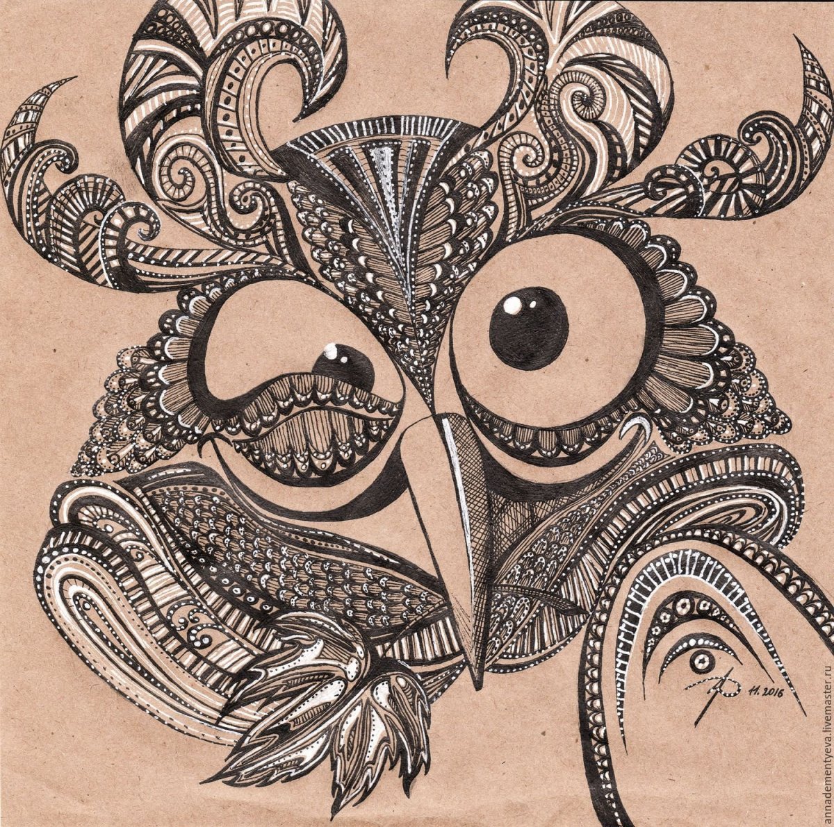 Сова стилизация