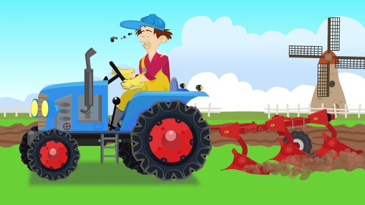 Фермер на тракторе
