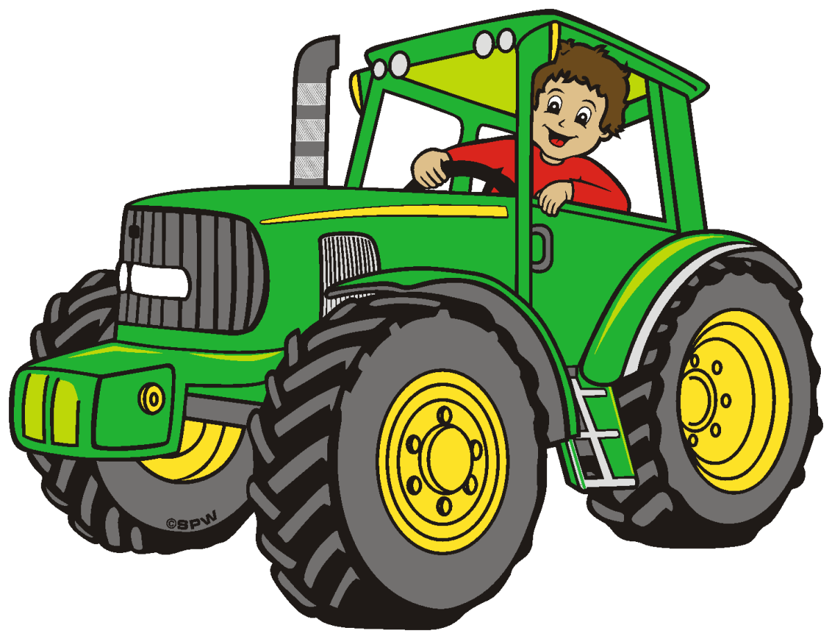 Трактор и тракторист для детей