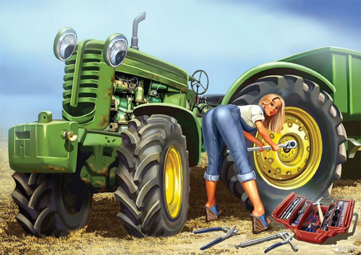 Тракторист мультяшный