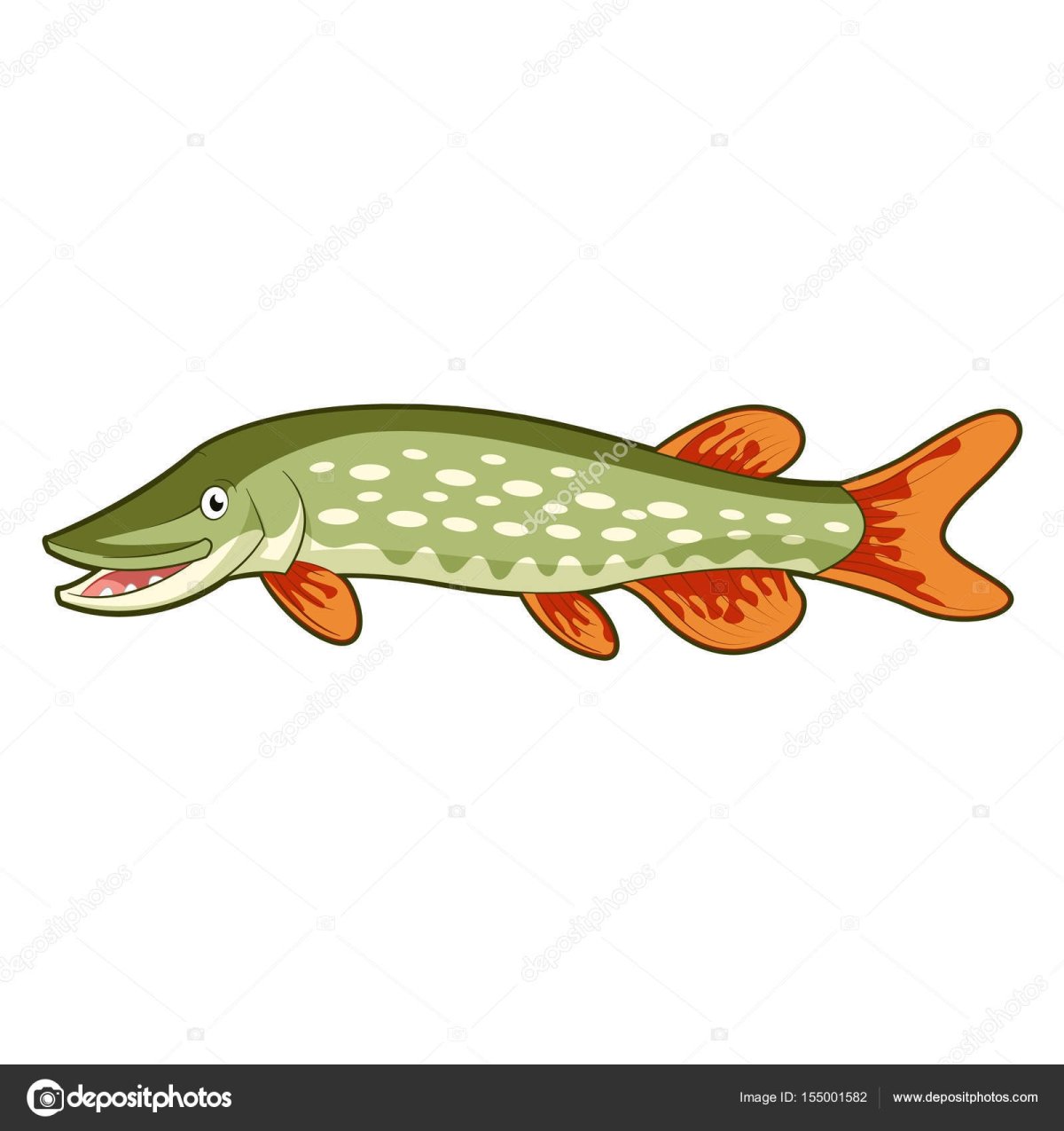 Щука мультяшная