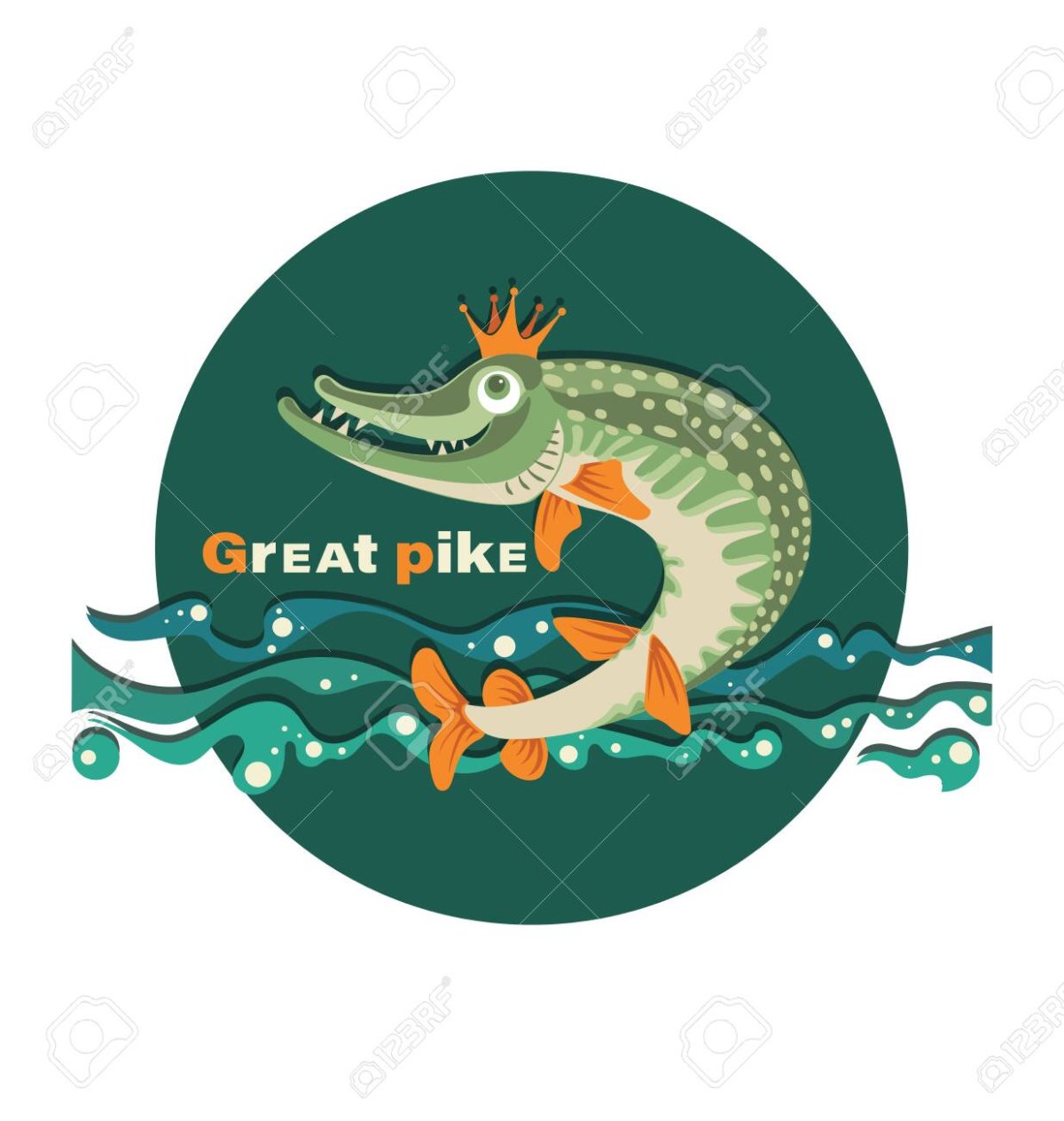 Щука с короной логотип