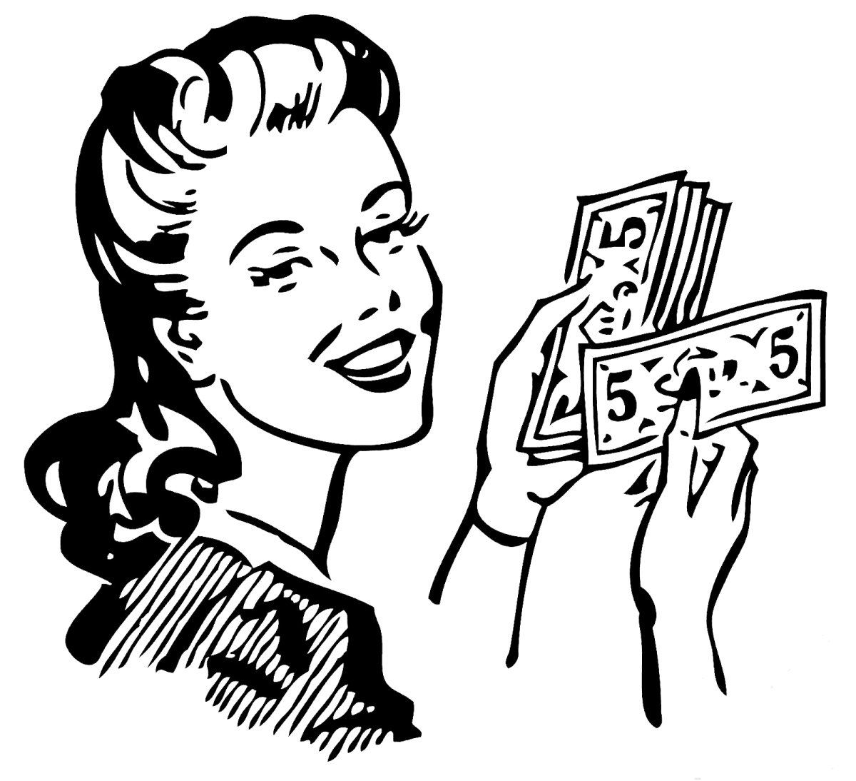 Деньги черно белые