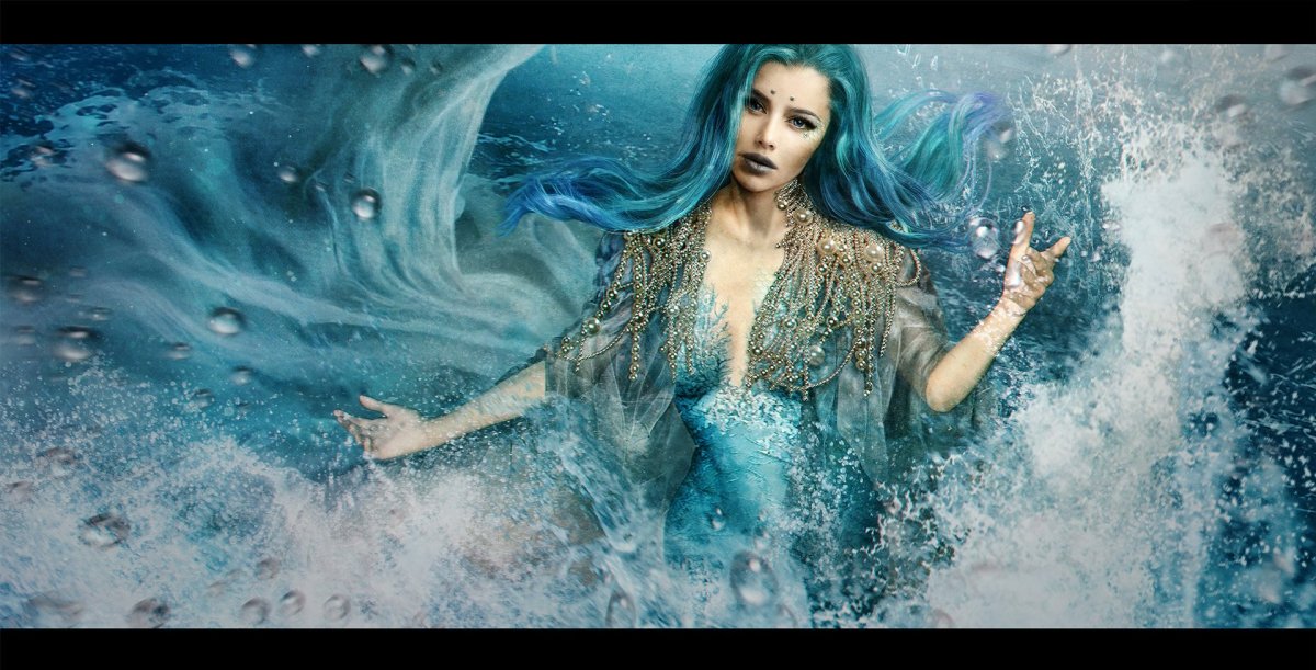 Девушка и стихия воды