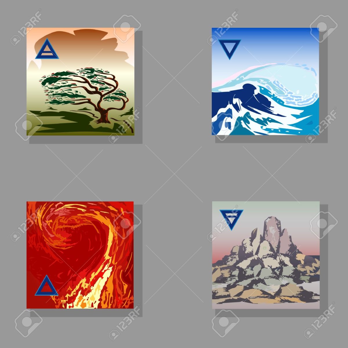 4 Стихии в одном рисунке