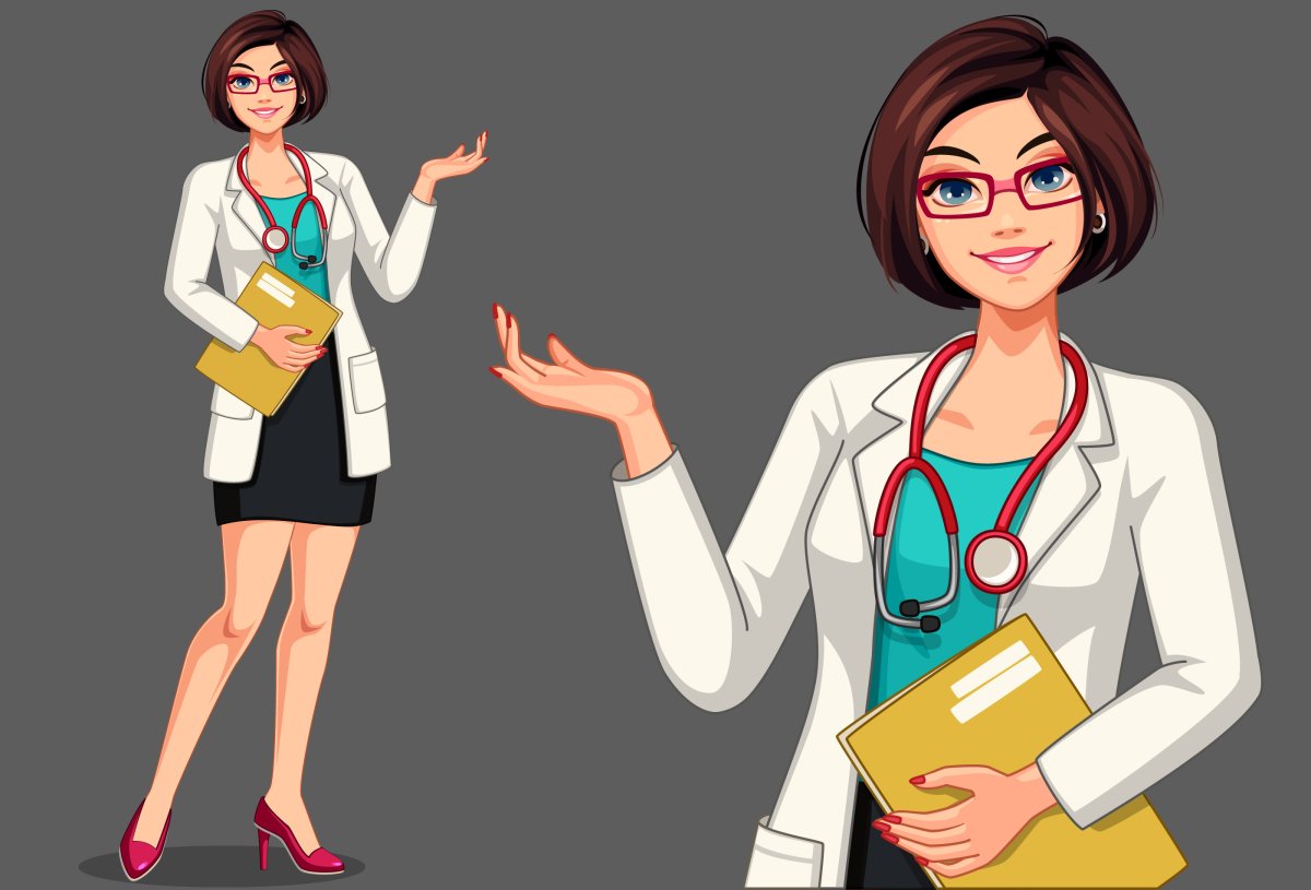 Женщина врач арт