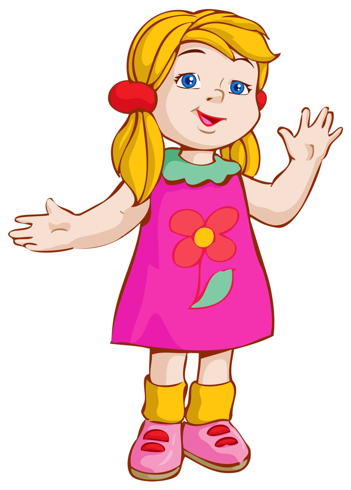 Ученица с цветами