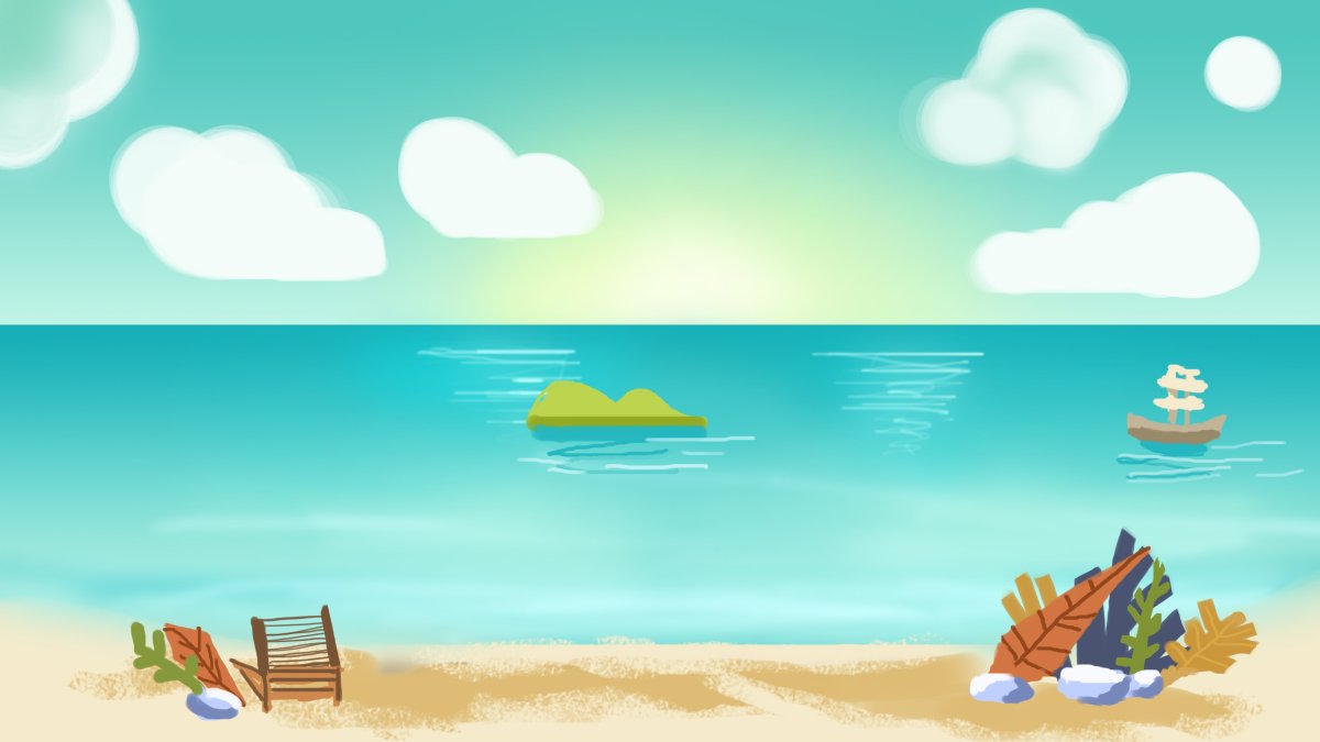 Море мультяшный