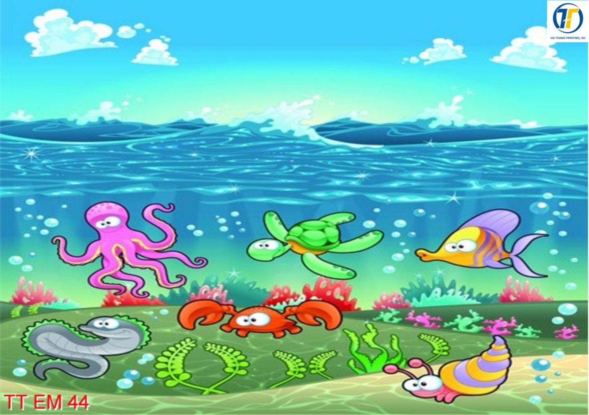 Морское дно рисунок на стене