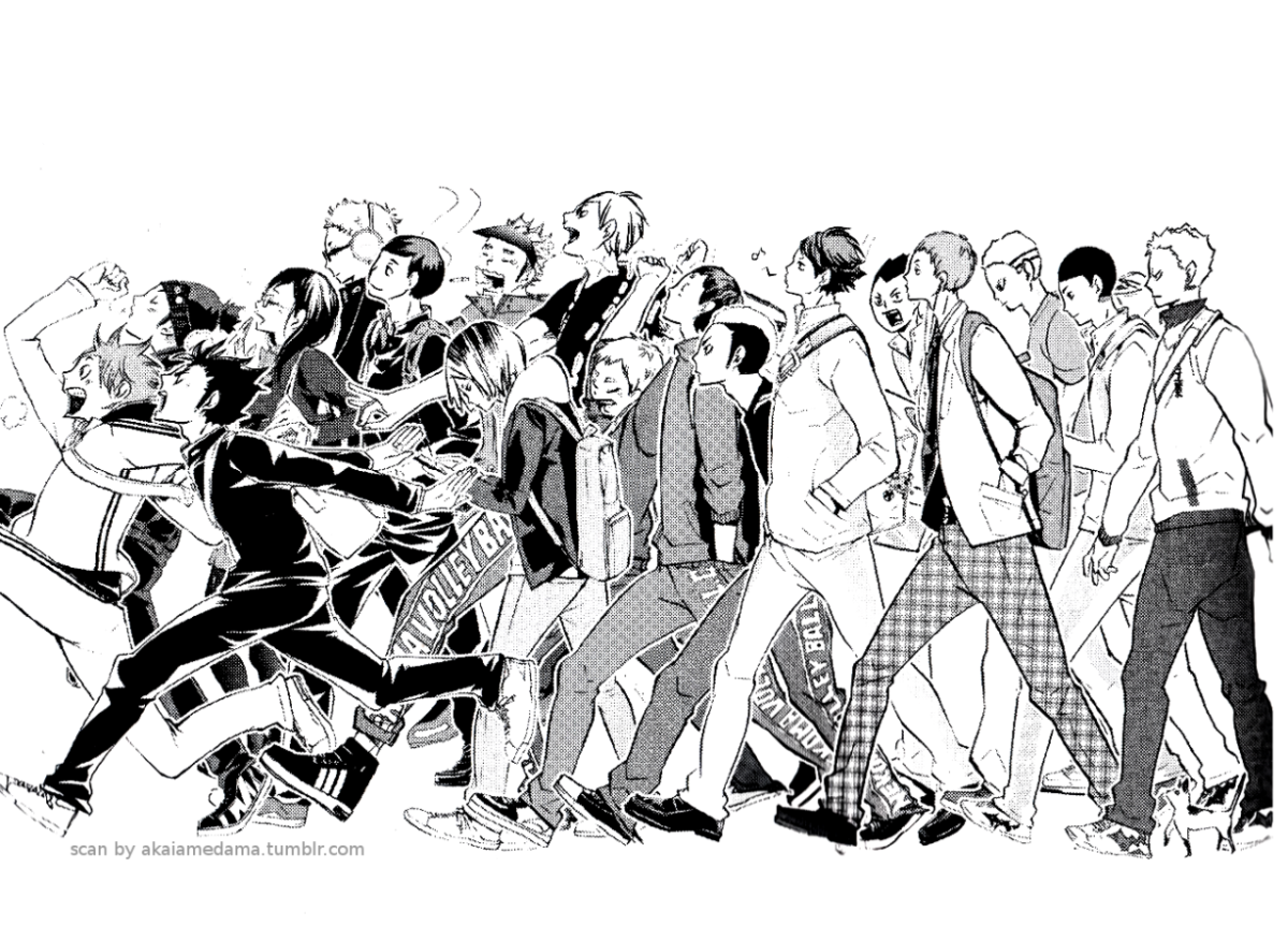 Манга волейбол Карасуно