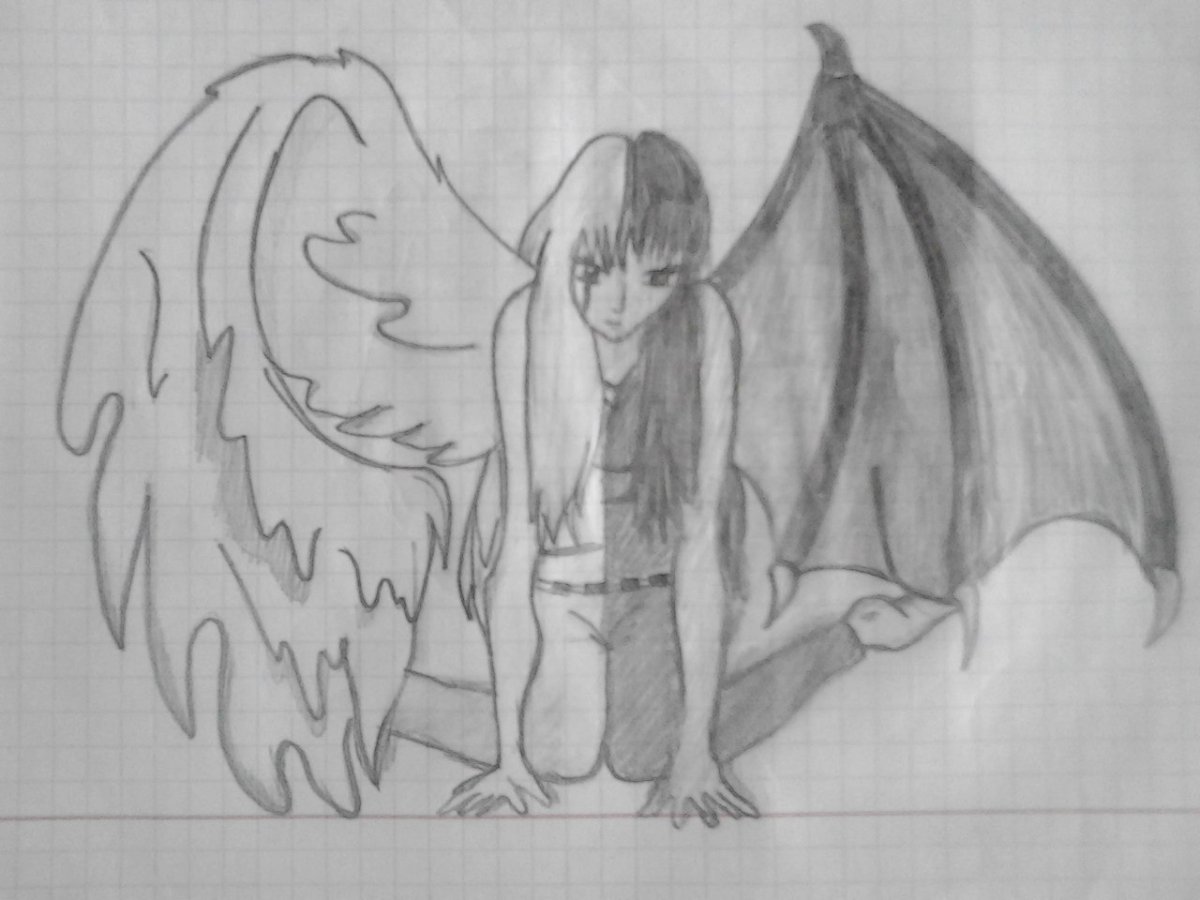 Ангелок тату эскиз