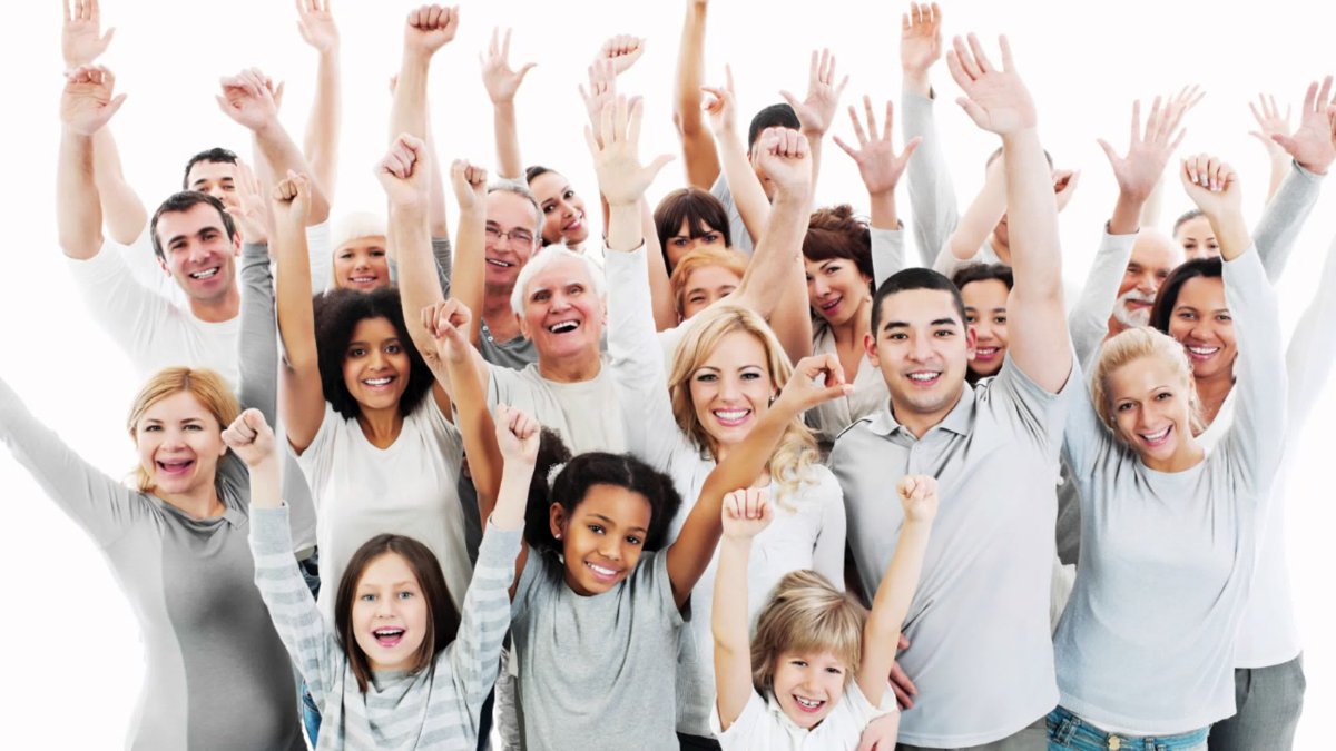 Человек радостный