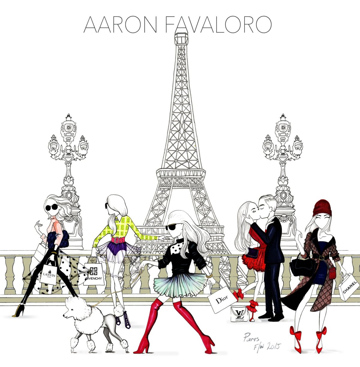 Модные иллюстрации Париж