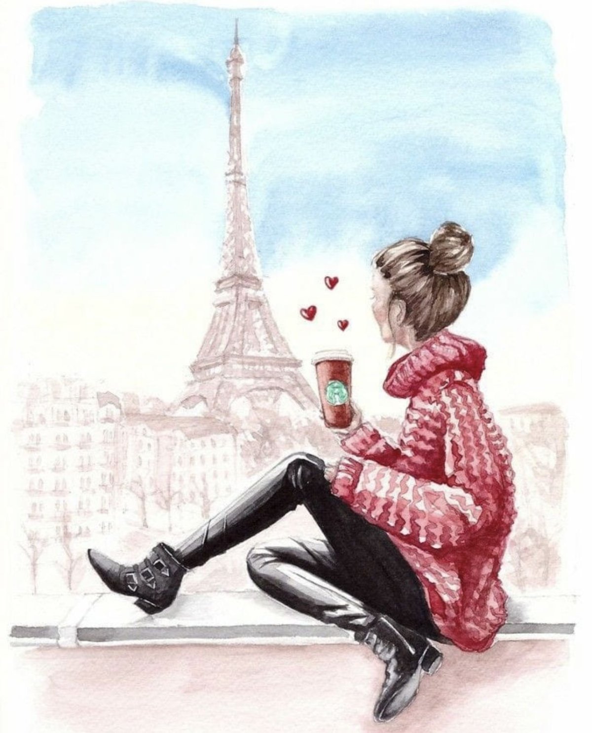 Париж иллюстрации