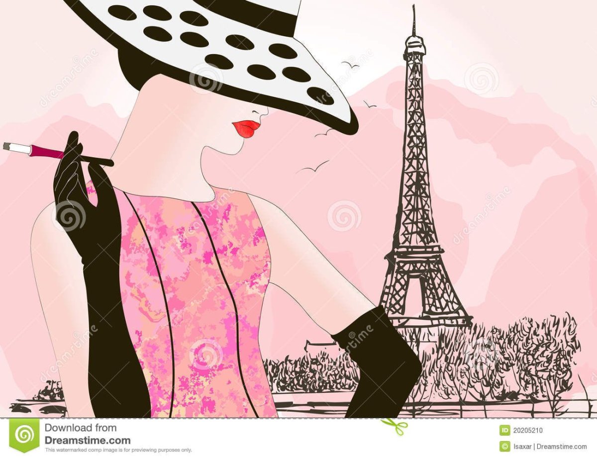 Силуэт французская женщина