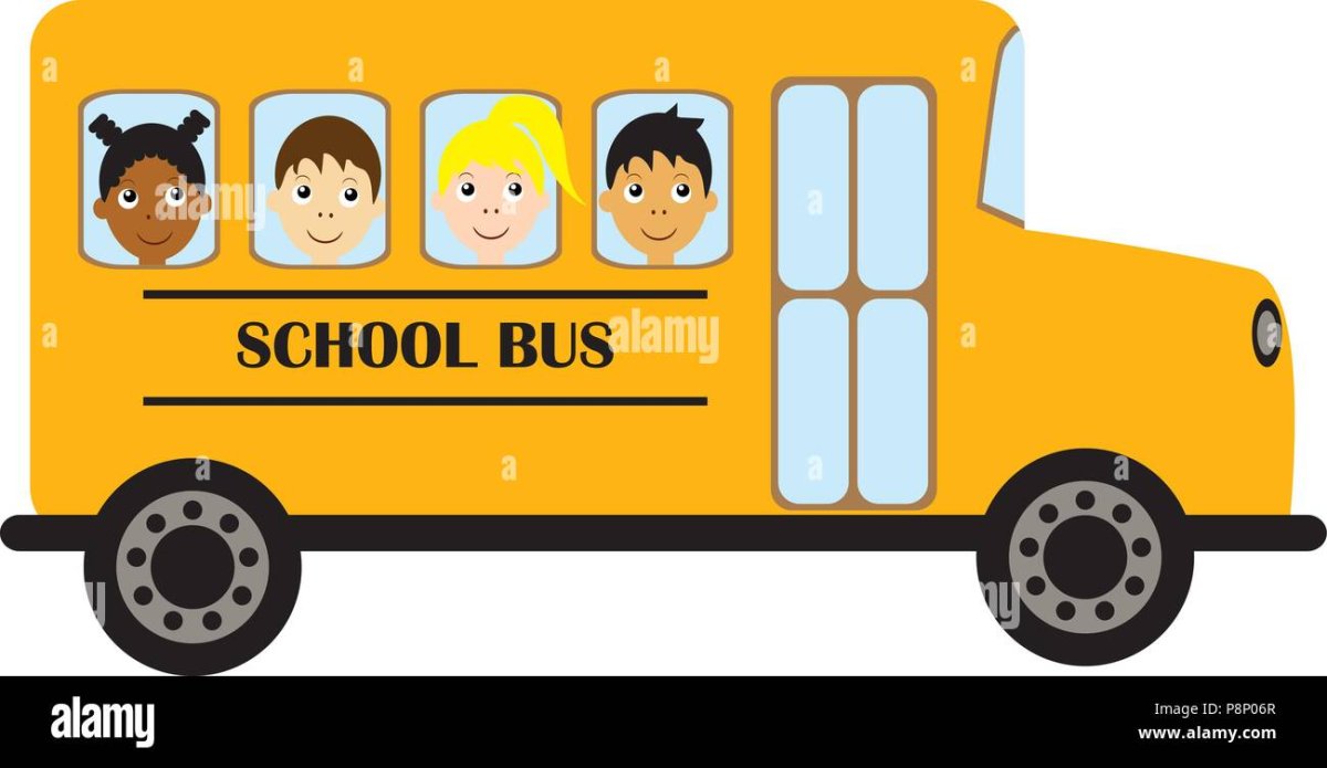 Автобус с детьми мультяшный