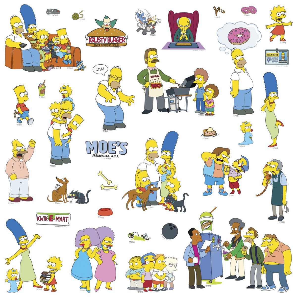 Наклейки симпсоны
