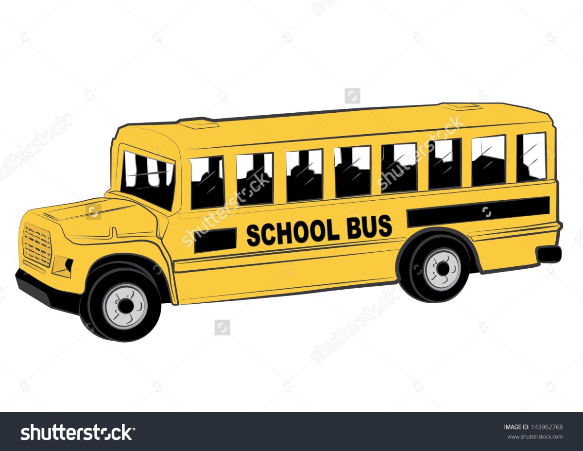 Желтый автобус нарисованный