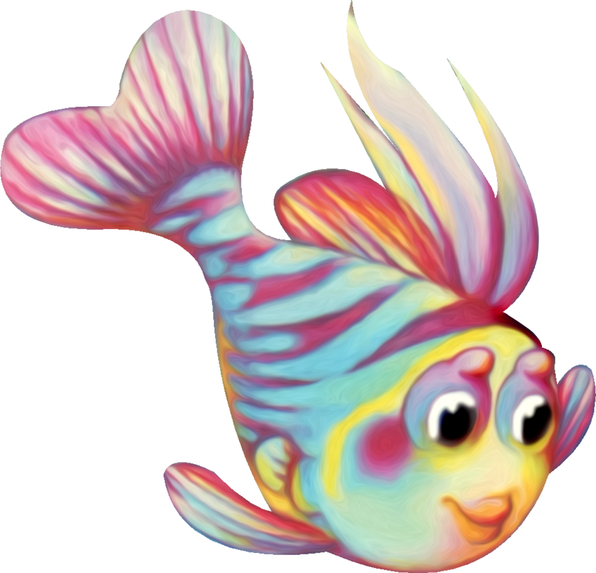 Рыбка на прозрачном фоне