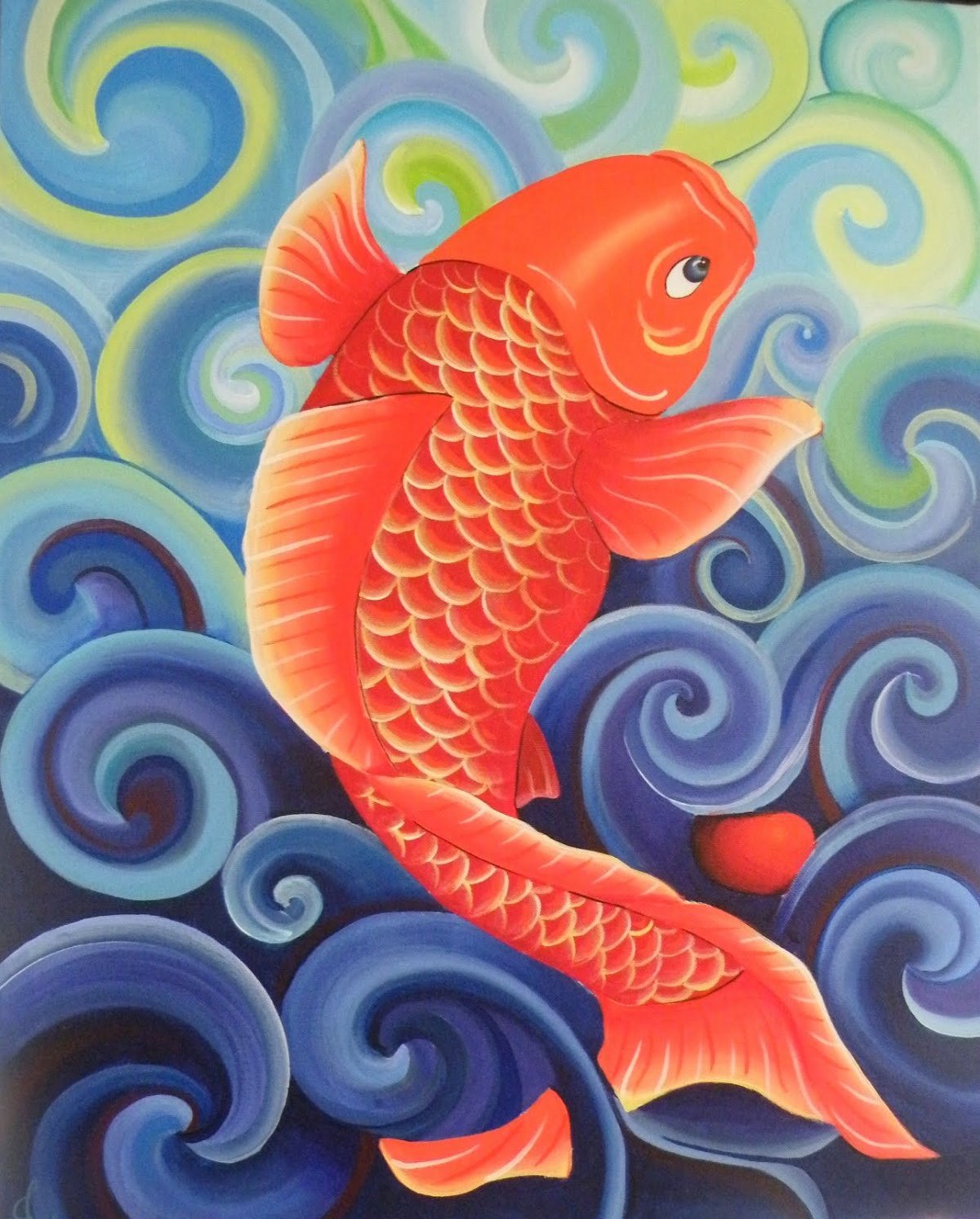 Рыбка декоративная живопись