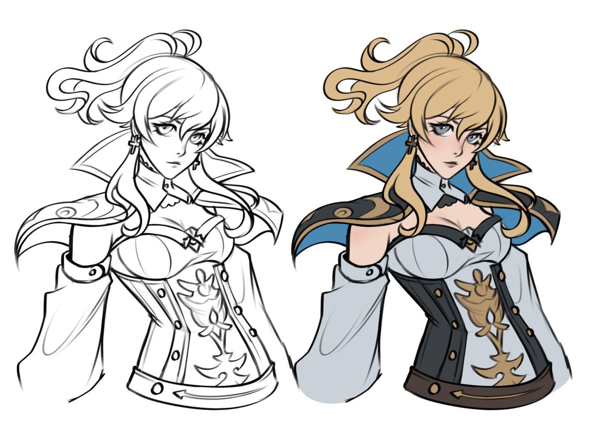 Геншин арты для срисовки