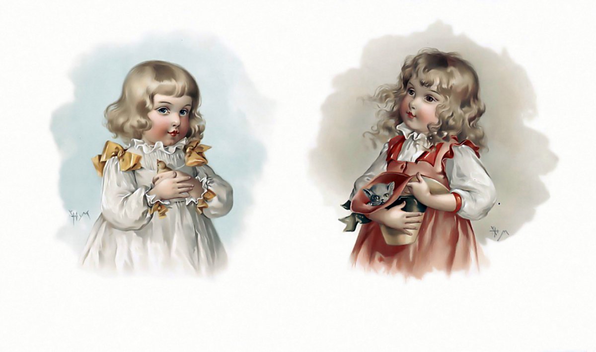 Маленькие дети для декупажа